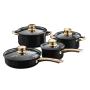 Набор посуды COOKWARE SET G-A12, 8 предметов, керамическое покрытие, кастрюли 20 и 24 см, сковорода 26 см, ковш 18 см