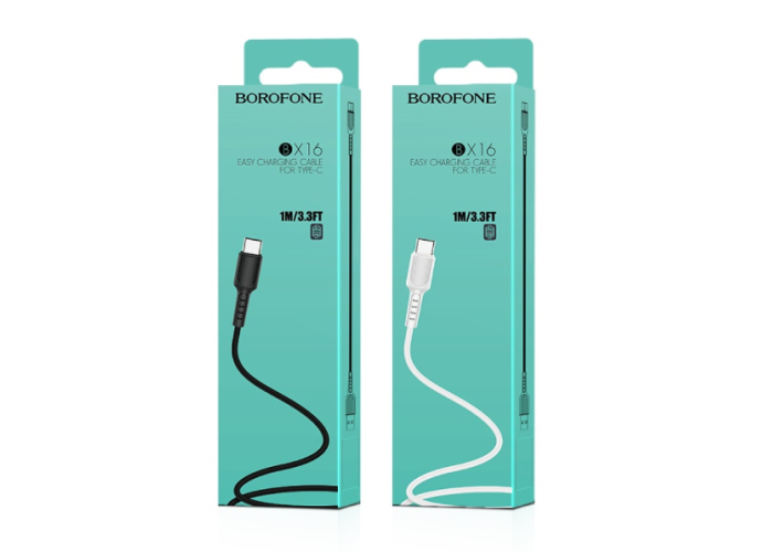 Кабель USB BOROFONE BX16 Easy Type-C (3A) (1M)