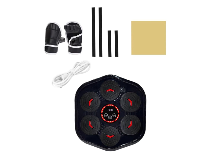 Боксерская музыкальная мишень MRA24-DC-08, 6 кнопок, Bluetooth, с перчатками