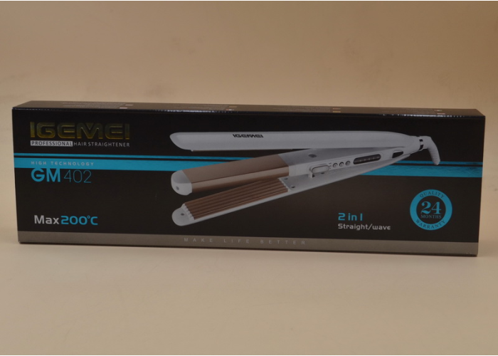 Выпрямитель с гофре и регулировкой температуры Gemei GM402