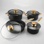 Набор посуды COOKWARE SET G-A12, 8 предметов, керамическое покрытие, кастрюли 20 и 24 см, сковорода 26 см, ковш 18 см