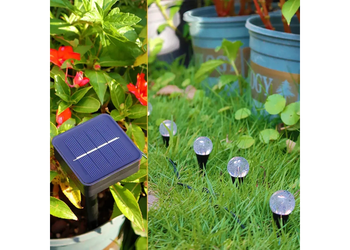Садовый светильник Garden Light, шарообразный с пузырьками, на солнечной батарее, 20 шт(1уп)