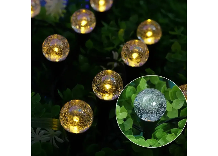 Садовый светильник Garden Light, шарообразный с пузырьками, на солнечной батарее, 20 шт(1уп)