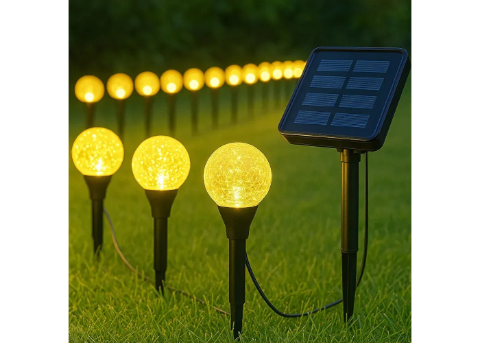 Садовый светильник Garden Light, шарообразный с пузырьками, на солнечной батарее, 20 шт(1уп)