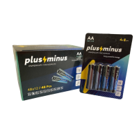 (только упаковкой) Батарейки Plus Minus AA R06 Carbon, 1.5 В, 4 шт в блистере (BPM-4R06)
