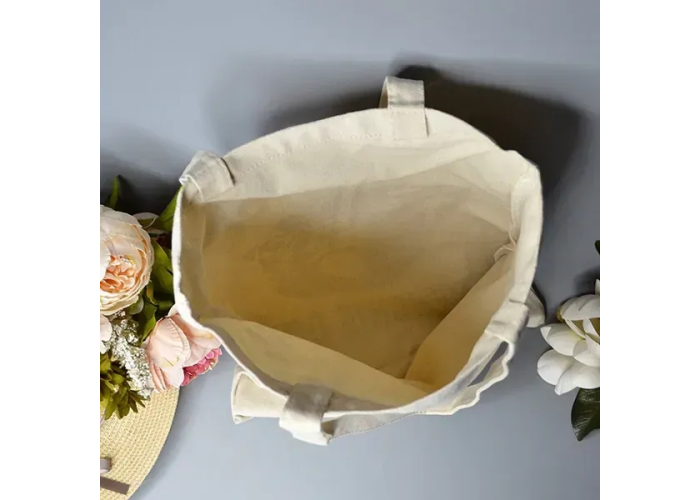 Бежевый шоппер 24-473 на молнии с карманом 40х34 см 6 цветов