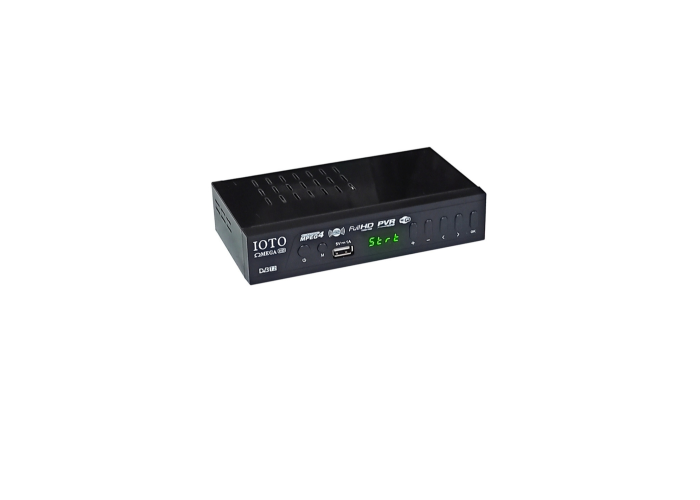 Тюнер DVB-T2 OMEGA IOTO METAL с поддержкой wi-fi адаптера (с экраном)