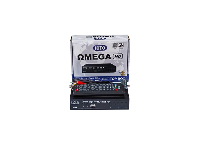 Тюнер DVB-T2 OMEGA IOTO METAL с поддержкой wi-fi адаптера (с экраном)