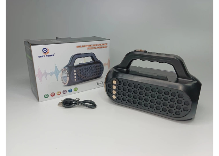 Колонка EP-516, солнечная батарея, Bluetooth, FM, фонарь