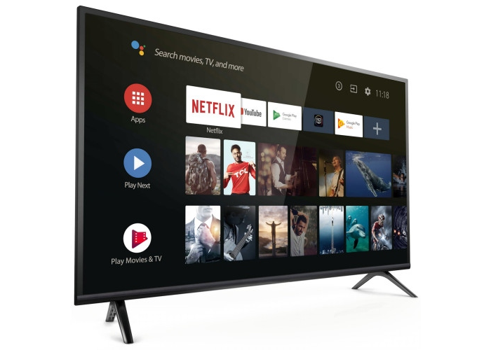 Smart TV S45, 45", Android 14, Bluetooth, Wi-Fi, DVB-S2/T2/C, голосовой пульт
