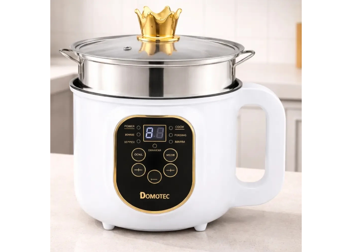 Электрическая кастрюля Domotec MS-7729, 1.8 л, 2000 Вт, с пароваркой
