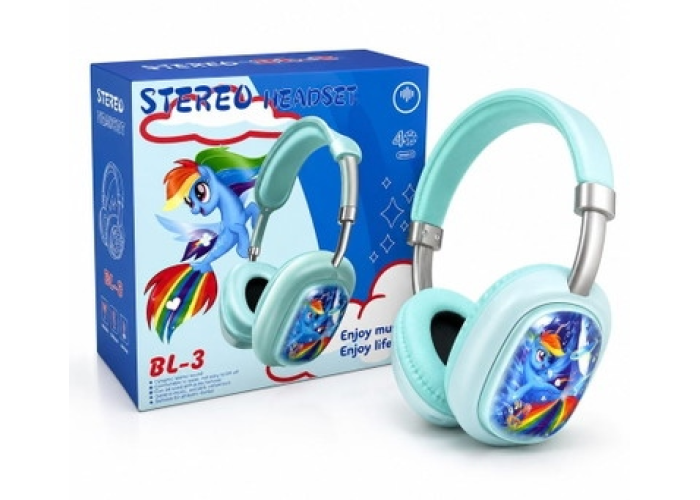 Детские беспроводные наушники «Единорог» BL-3, Bluetooth, с микрофоном