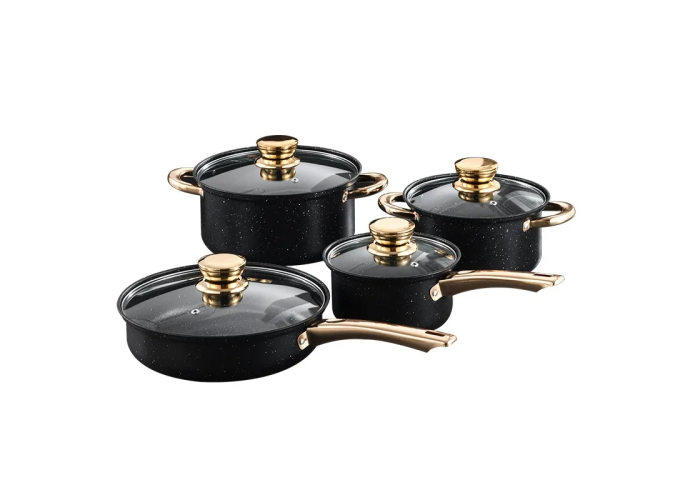 Набор посуды COOKWARE SET G-A12, 8 предметов, керамическое покрытие, кастрюли 20 и 24 см, сковорода 26 см, ковш 18 см