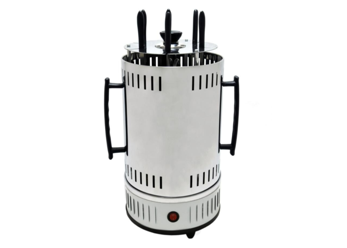 Электрошашлычница Domotec MS-7782, 1000 Вт, 6 шампуров, белая