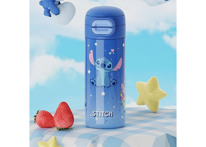 Термос с поилкой и трубочкой D-2040-S Stitch, 530 мл