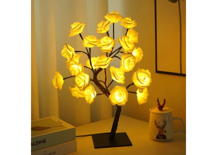 Светодиодное дерево, "Желтые Розы" 50CM 24LED USB THL-24-130
