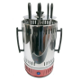 Электрошашлычница вертикальная Domotec BBQ MS‑7783, 1000 Вт, 6 шампуров, красная