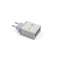 Адаптер Fast Charge 220v 4 USB BLACK D22