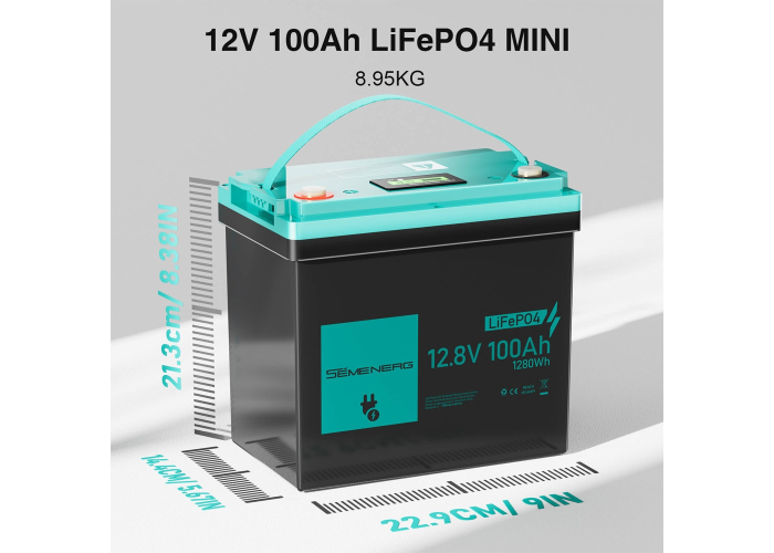 Аккумулятор SEMENERG Mini LiFePO4, 12.8V 100Ah, 1280Wh