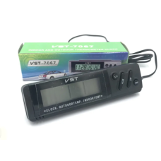 Часы с внутренним и наружным датчиком температуры VST-7065