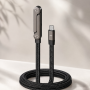 Кабель Type-C 2-в-1, 240 Вт, 6 А, 1,5 м, с подставкой для смартфона