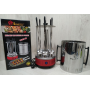 Электрошашлычница вертикальная Domotec BBQ MS‑7783, 1000 Вт, 6 шампуров, красная
