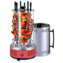 Электрошашлычница вертикальная Domotec BBQ MS‑7783, 1000 Вт, 6 шампуров, красная