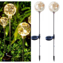 Садовый солнечный светильник Шар CC240403, 20 LED, 70 см, комплект 2 шт.