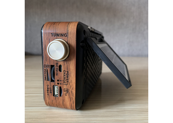 Радиоприемник Golon RX-BT168S, Bluetooth, USB/TF, солнечная панель, фонарь