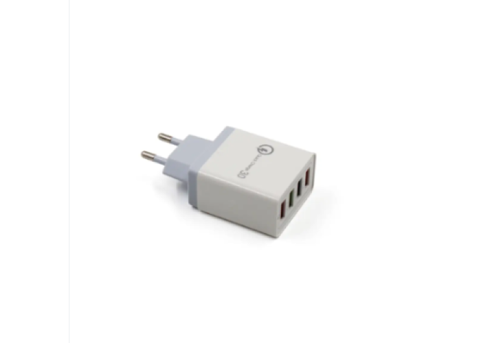 Адаптер Fast Charge 220v 4 USB BLACK D22