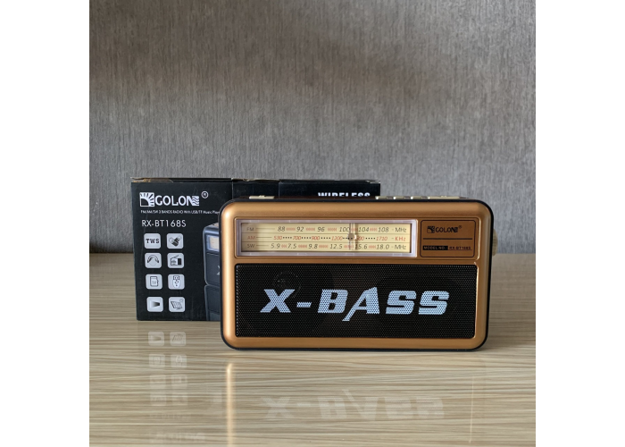 Радиоприемник Golon RX-BT168S, Bluetooth, USB/TF, солнечная панель, фонарь