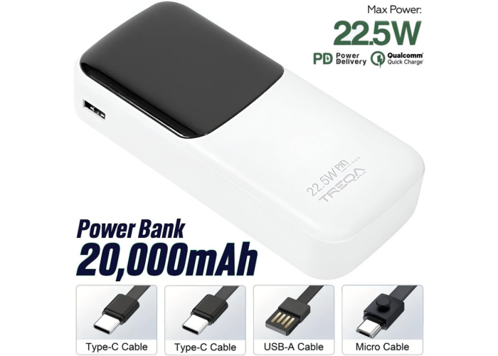 Портативный аккумулятор Power Bank TR-972, 20000 мАч, 22.5 Вт