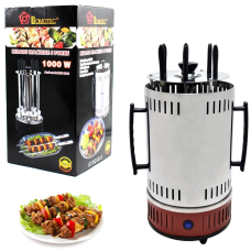 Электрошашлычница вертикальная Domotec BBQ MS‑7783, 1000 Вт, 6 шампуров, красная