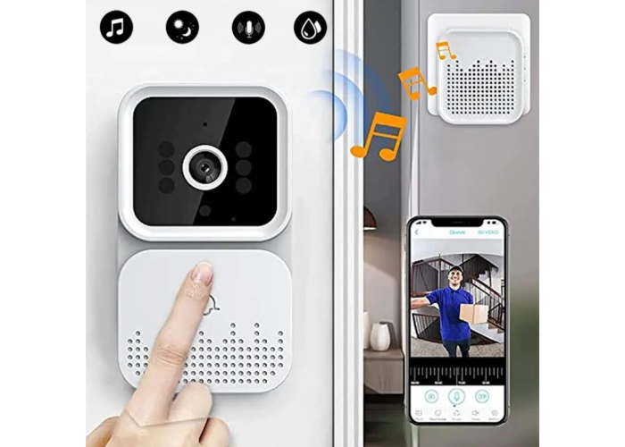 Звонок беспроводной видеодомофон мини Tuya App white 8248