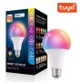 Умная светодиодная лампочка Tuya RGB с управлением цветом и пультом (B22 / E27, 10 Вт)