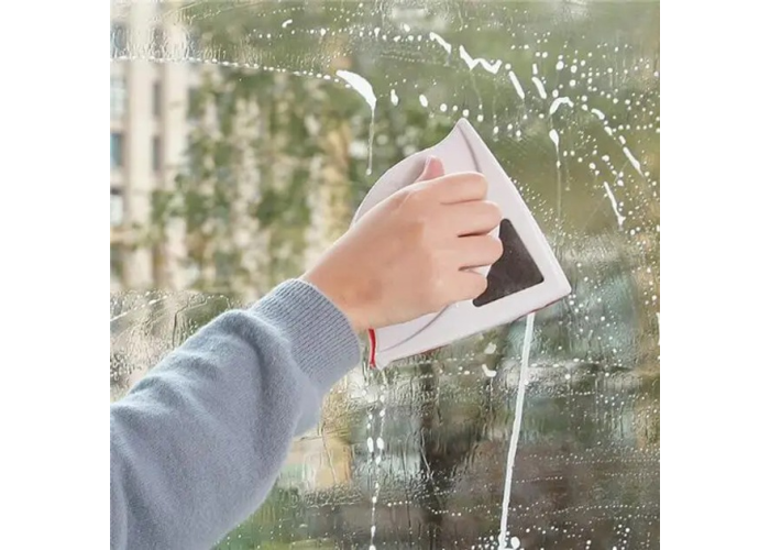 Щётка магнитная DOUBLEFACED GLASS CLEAN для мытья окон с двух сторон и дополнительными насадками