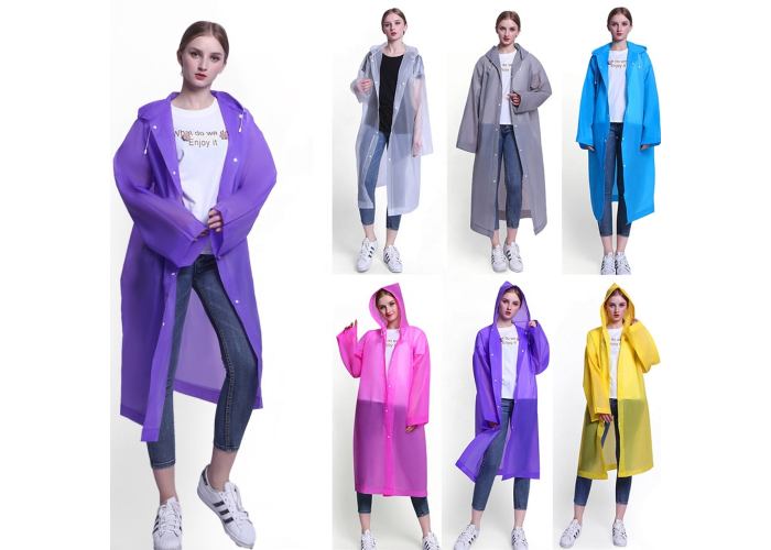 Дождевик EVA Raincoat, с капюшоном, на кнопках
