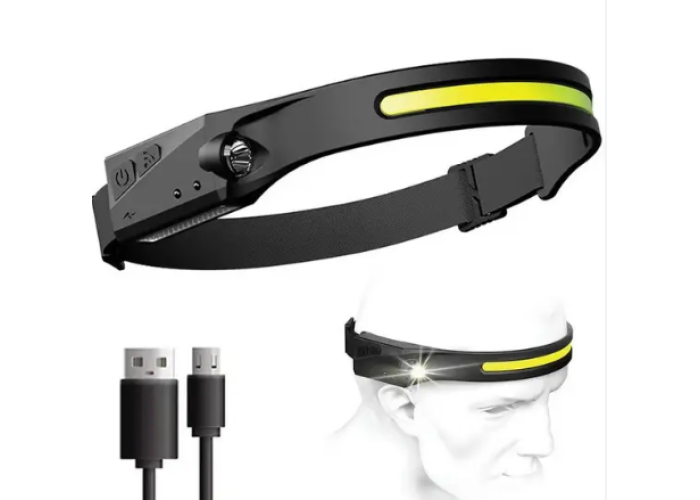 Налобный фонарь BL G28 XPE+COB USB CHARGE 8093