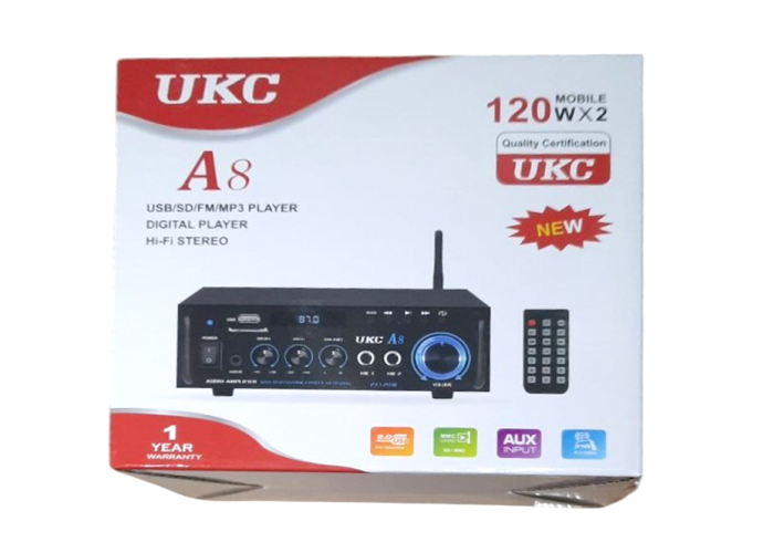 Усилитель UKC A8 USB/SD CARD/FM/AUX 2CH