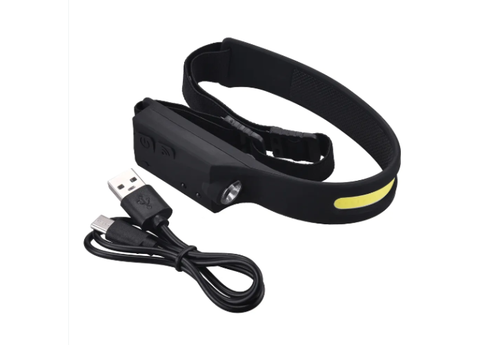 Налобный фонарь BL G28 XPE+COB USB CHARGE 8093