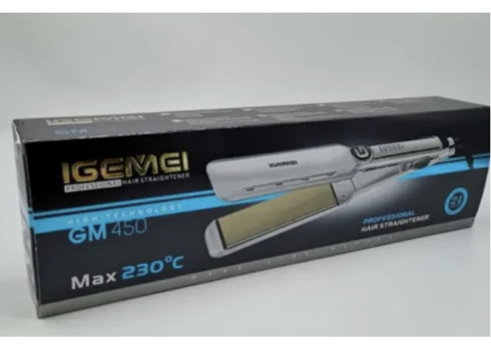 Утюжок для волос с керамическим покрытием пластин Gemei Gm-450