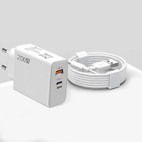 Сетевое зарядное устройство 200W с USB-C и USB-A, кабель Type-C