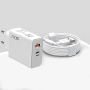Сетевое зарядное устройство 200W с USB-C и USB-A, кабель Type-C