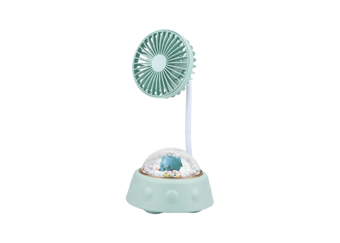 Вентилятор настольный Mini Fan Cool Summer SY88-68, аккумуляторный, 3 режима, подсветка, гибкая ножка, Type-C