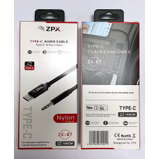Кабель в оплётке ZPX ZX-87 Type-C – AUX 3.5 мм для передачи аудио Hi-Fi
