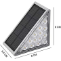 Садовый солнечный светильник для лестниц, 8 LED, 8×8×5,5 см,
