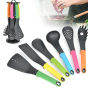 Набор кухонных принадлежностей на подставке 6 предметов пластик Kitchen Cutlery Sets