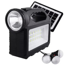 Портативная станция для зарядки GD 101, с солнечной панелью и 3 LED лампами