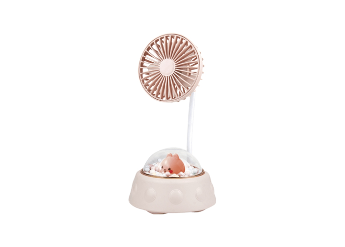 Вентилятор настольный Mini Fan Cool Summer SY88-68, аккумуляторный, 3 режима, подсветка, гибкая ножка, Type-C
