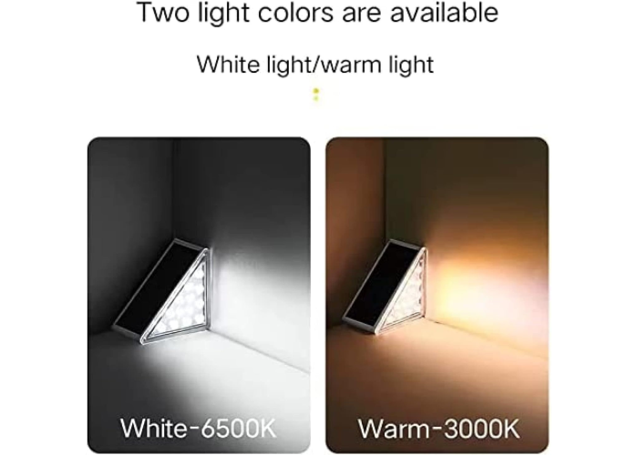 Садовый солнечный светильник для лестниц, 8 LED, 8×8×5,5 см,